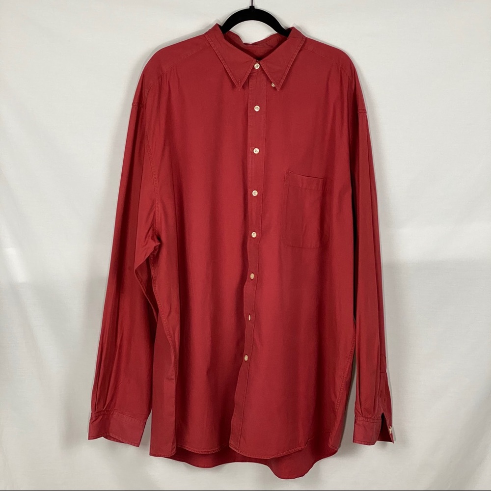 Eddie Bauer Men’s 2XL Tall Red Button Down